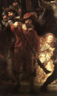 1642 - Rembrandt - Detail van 'De nachtwacht'